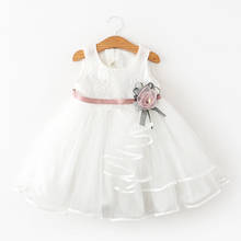 Vestido de princesa con flores para niñas pequeñas, ropa de fiesta de boda, tutú de encaje, trajes de verano 2024 - compra barato