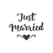 Just Married Wall Sticker Decal Wedding Sticker Home Bedroom Wall Art Decoration A00595 2024 - buy cheap