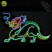 Placa de parede com luzes neon, placa de parede com faixa chinesa de dragão neon para decoração de quarto, luminária de parede 2024 - compre barato