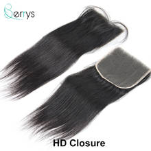 Berryshair 10A Indian Straight 5X5 HD Lace Closure Human Virgin Hair Natural Color Lace Closures Pre Plucked with Baby Hair 2024 - buy cheap