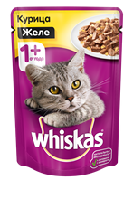 Влажный корм для кошек желе с курицей ТМ Whiskas (Вискас) 2024 - купить недорого