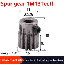 Engranaje de engranaje convexo de Metal, engranaje interno Hole6/7/8mm, 1M, 13 dientes, 2 uds. 2024 - compra barato