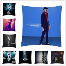 World Dance King Michael Jackson Cartoon Linen Cushion Cover Pillow Case for Home Sofa Car Decor Pillowcase 45X45cm 2024 - buy cheap