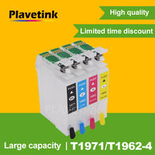 Plavetink T1971 Refillable патрон чернил для принтера Epson T1961 T1951 XL Expression XP 101 201 211 401 204 104 214 411 WF-2532 принтеры 2024 - купить недорого