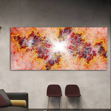 Cartaz de parede wangart, pintura a óleo abstrata dourada, laranja e nórdico, tela para sala de estar, arte moderna, pôster e impressão 2024 - compre barato