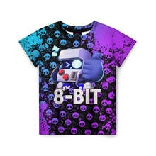Детская футболка 3D Brawl Stars 8-BIT 2024 - купить недорого