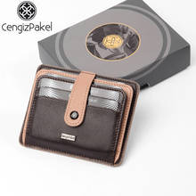 Casual small wallet for men genuine leather luxury Fashion male slim business wallet short Mini wallet card holder for Mobile bags 2024 - buy cheap