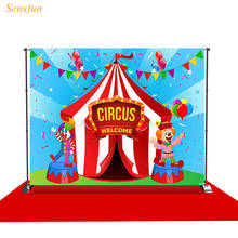 LEVOO-telón de fondo fotográfico para estudio fotográfico, accesorios de vinilo para sesión de fotos de cumpleaños, globos de circo, payaso 2024 - compra barato