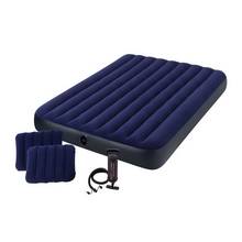 Intex bed inflatable, hand pump, 2 pillows, 1,52X2,03 m x 25 cm Inflatable mattress Swimming mattress beach sofa bed For pools Self-inflating 2024 - купить недорого