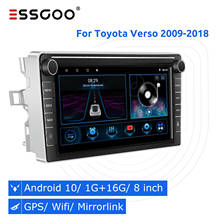 ESSGOO-Radio con GPS para coche, reproductor Multimedia con Android 9,1, 2 din, 2GB + 32GB, 9 pulgadas, Bluetooth, para Toyota Verso 2009-2018 2024 - compra barato