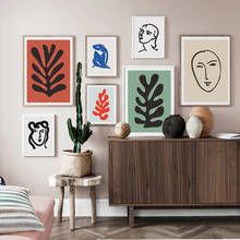 Carteles e impresiones Retro de moda, retrato abstracto, arte de pared, pintura en lienzo, imágenes para decoración del hogar de la sala de estar 2024 - compra barato