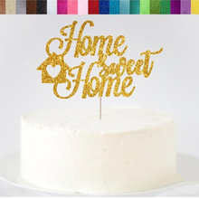 Custom Home Sweet Home glitter Cake Topper, Housewarming gold Cake Topper,Party Decorations, Home Sweet Home Sign Food Picks 2024 - buy cheap