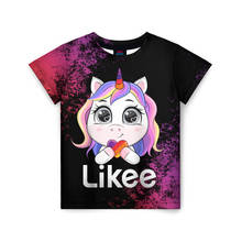 Children's T-shirt 3D likee (like video) 2024 - buy cheap