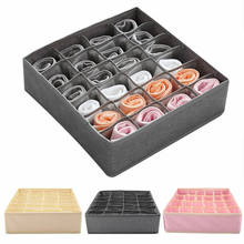 24 Grid Closet Organizer Non-woven Fabric Bra Ties Socks Container Storage Boxes Durable Underwear Foldable Drawer Organizer 2024 - buy cheap