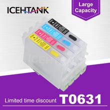 ICEHTANK T0631 Refill Ink Cartridge For Epson Stylus C67 C87 C87 Plus CX3700 CX4100 CX4700 CX5700F CX7700 Printer 2024 - buy cheap