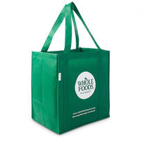 1000pcs/Lot Custom Green Promotional Recycled Non Woven Shopping Bag with Long Handle Reusable Tote Grocery Bag for Daily Use 2024 - buy cheap