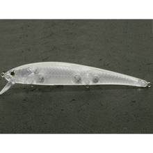 Wlure 10 em branco ampla wobble minnow jerkbait plástico abs transparente resistente construído 12cm longo fundição isca de pesca upm509 2024 - compre barato
