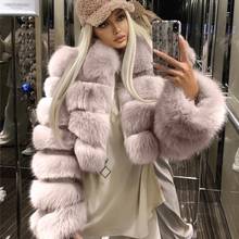 High Quality Furry Cropped Faux Fur Coats And Jackets Women Short Coat Winter Luxury Imitation Fox Fur Fur Jacket Manteau Femme 2024 - buy cheap