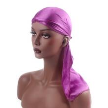Women Silk Headscarf Hat Muslim Long Tail Hijab Caps Turban Femme Musulman Headwraps Bonnet Ladies Hair Loss Chemo Cap 2024 - buy cheap