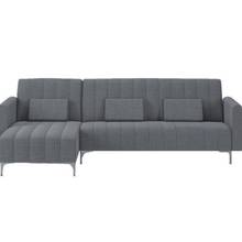 Home-Innovation Sofa chaise longue Milano de 267cm, convertible en cama, reversible, gris claro a rayas. 2024 - compra barato