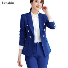 Lenshin High Quality 2 Piece Set Formal Pant Suit Blazer Office Lady Designs Women Soft Jacket and Ankle-Length Trousers 2024 - buy cheap