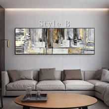 Modern Abstract Acrylic Gold Leaf Painting On Canvas Framed Wall Art Large Wall Art Home Wall Decor Living Room Decor 2024 - buy cheap