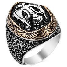 Мужское серебряное кольцо с двуглавым орлом 925 пробы, эксклюзивное кольцо с кольцом для мужчин, Серебряное мужское кольцо с изображением орла, птицы, животного 2024 - купить недорого