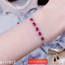 KJJEAXCMY Fine Jewelry Natural Ruby 925 Sterling Silver New Women Hand Bracelet Support Test Noble 2024 - buy cheap