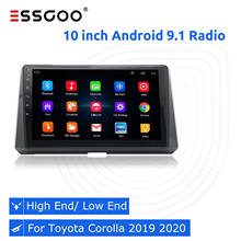 ESSGOO 10'' Car Radio 2 Din Android 9.1 Multimedia Video Player Autoradio Bluetooth GPS Navigation For Toyota Corolla 2019 2020 2024 - buy cheap