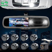 GreenYi-Monitor de espejo retrovisor DVR para coche, lente Dual con Sensor de aparcamiento, cámara de salpicadero de 1080P, grabadora de conducción automática, sensor G 2024 - compra barato