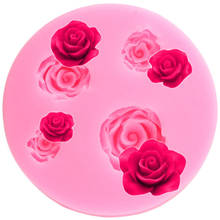 Flor de rosa moldes de silicone diy casamento cupcake topper fondant bolo decoração ferramentas doces polímero argila chocolate gumpaste molde 2024 - compre barato