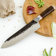 Damask Stainless Steel Kitchen Knife 8 Inch Chef Knife High Carbon Steel Wood Handle Slicer Vegetable Meat Slicing Cleaver Tool 2024 - buy cheap