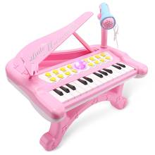 Musical Piano Instruments Microphone Keyboard for Kid Sound Lights Children from 1 to 3 Battery Baby  Infant Toddler Girls 2024 - buy cheap