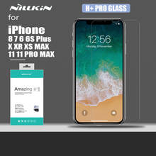 Nillkin-Protector de pantalla de vidrio templado para iPhone, película de seguridad HD para iPhone 11, 11 Pro, Max, X, XR, XS Max, H + PRO, 8, 7, 6, 6S Plus 2024 - compra barato