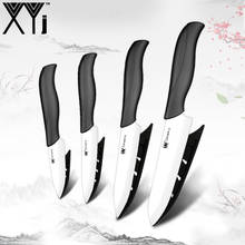 XYj Ceramic Cooking Knives Set High Grade ABS+TPR Handle 3" 4" 5" 6" Zirconiun Blade Kitchen Knife Set & Free Sheath 4-piece 2024 - buy cheap