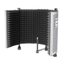 Neewer NW-5 Складная регулируемая портативная Звукопоглощающая вокальная записывающая панель, алюминиевый акустический изоляционный экран для микрофона 2024 - купить недорого