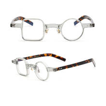 Women Round Glasses Frames Men Square Nerd Retro Vintage Optical Eyeglass Frame Tortoise Mismatch 2021 Popular Eyeglasses Frames 2024 - buy cheap
