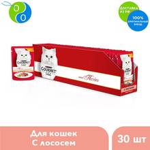 Набор влажный корм Gourmet Mon Petit для кошек, с лососем, Пауч, 50 г x 30 шт. 2024 - купить недорого