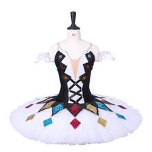 Profissional Tutus de Balé Meninas Panqueca Harlequinade Columbine Nutcracker dolls vestido de ballet BRANCO 2024 - compre barato
