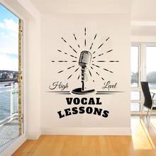 Pegatina de pared con micrófono, artículo Musical para decoración de habitación, extraíble, A002185 2024 - compra barato