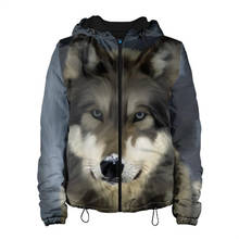 Chaqueta de mujer con pintura 3D de lobo 2024 - compra barato