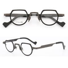 Women Pure Titanium Glasses Frame Men Round Eyeglasses Frames Optical Vintage Retro Premium Prescription Eyeglass Frames Gold 2024 - buy cheap
