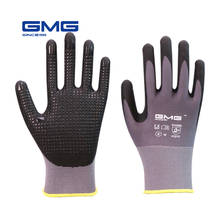 Work Gloves GMG Nylon Spandex CE Certificated EN388 Microfine Foam Nitrile Gloves Dots Safety Working Gloves Women 2024 - buy cheap