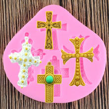 Food Grade Fondant Cake Silicone Mold Happy Crosses For Reverse Forming Polymer Clay Chocolate Decoration Tools 2024 - buy cheap