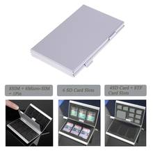 Caja de almacenamiento de aluminio antiestática EVA, funda para tarjeta de memoria SIM, Micro SIM, TF, SD, Protector de soporte de Pin, 15/12/6 ranuras opcionales 2024 - compra barato