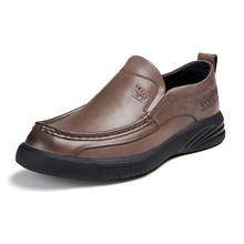 Camel sapatos masculinos de couro legítimo, calçados casuais, sociais, da moda, com frete grátis 2024 - compre barato