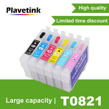 Plavetink чернильный картридж T0821 82n для Epson Stylus Photo T50 R290 R295 R390 RX590 RX610 RX615 RX690 1410 TX650 TX659 700W 710W 2024 - купить недорого