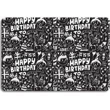 Placa de corte de vidro com tema de happy birthday, deck antibacteriano, design moderno, cozinha, tema para o aniversário de 20 a 30 cm 2024 - compre barato