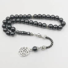Tasbih Natural Hematite 2020 new style misbaha muslim prayer beads islamic stone Rosary bracelet gifts for EID Adha Arab jewelry 2024 - buy cheap