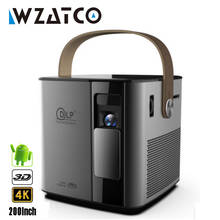 WZATCO-Proyector portátil de cine en casa modelo T12, dispositivo de proyección 3D, Full HD, 1080P, 4K, Android, WIFI, USB, DLP, novedad 2024 - compra barato